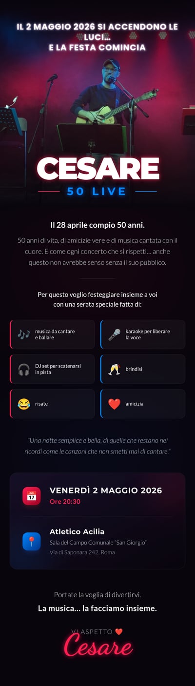 Tall dark restaurant mobile menu UI with Cesare branding, food item sections, and red accent buttons.